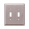 Amerelle Wall Plate, Number of Gangs: 2 Steel, Steel, Brushed Nickel Finish, Gray 163TTBN - alternate 3